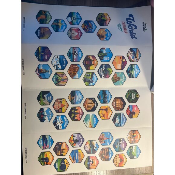 LET'S WANDER World Water Bottle with 2 Sets of 50 Waterproof Stickers - 32oz - Picture 8 of 8
